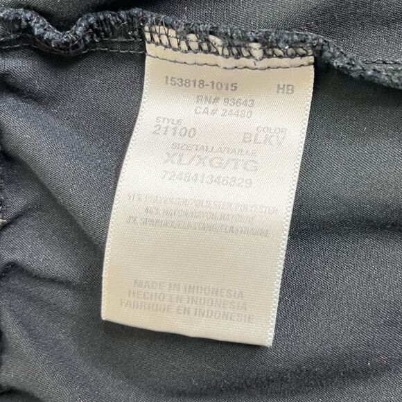 Black Scrub Uniform Cargo Pant Utility Split Hem Elastic Drawstring Women XL - Picture 8 of 15